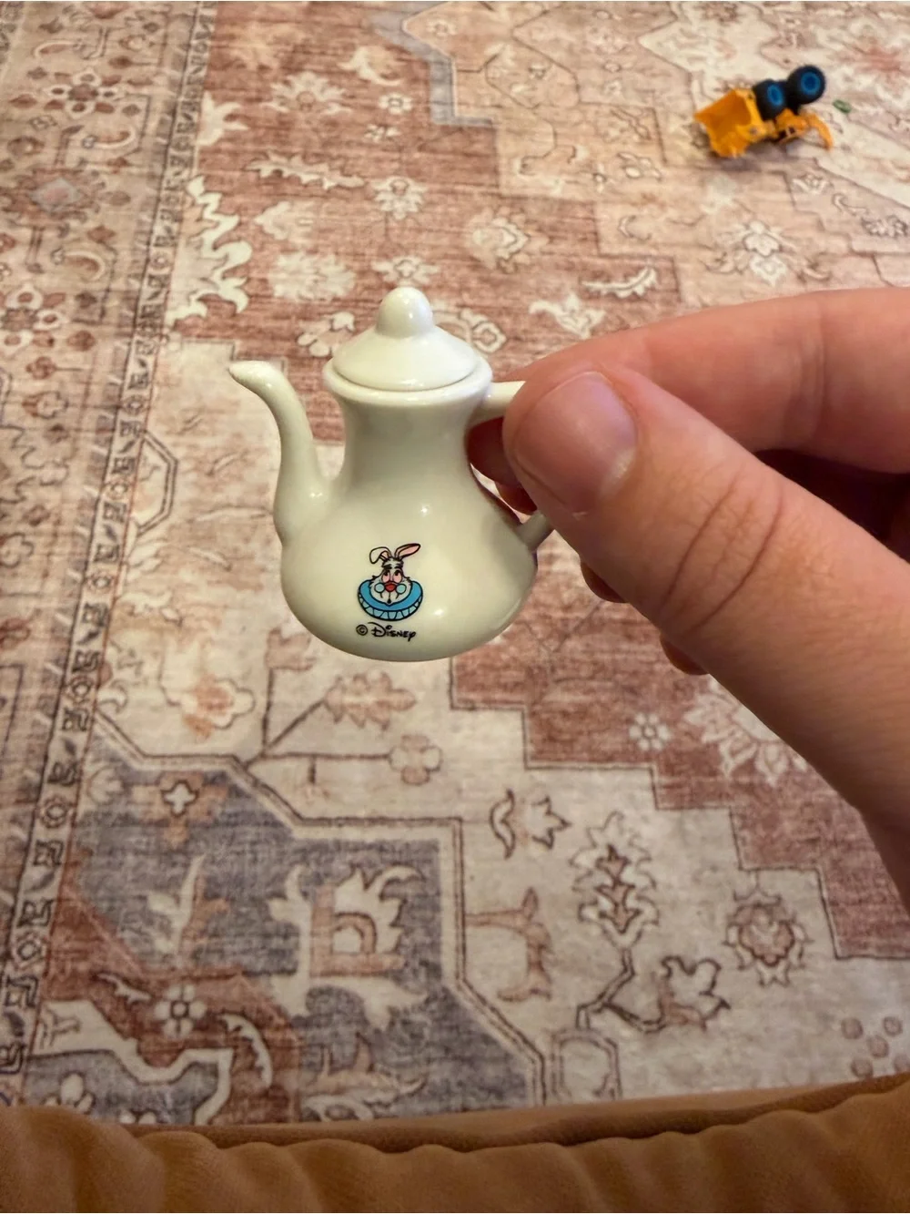 Disney White Plastic Bunny Miniature Tea Set with Alice in Wonderland Bunny